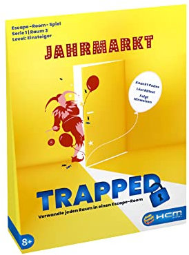 HCM Kinzel - Trapped - Der Jahrmarkt - Für Anfänger, Escape Room für Zuhause, Hidden Games, Finde den Mörder Spiel - 55166 ​- für Ermittler ab 8 Jahr Mehrfarbig