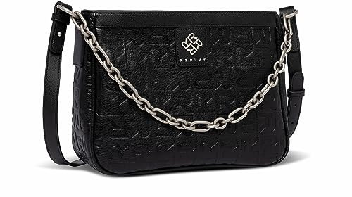 Replay Damen Handtasche Klein aus Kunstleder, Black 098 (Schwarz), Onesize
