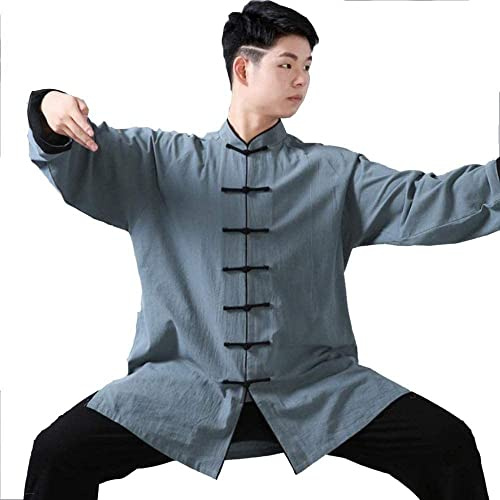 Tenue de Tai Chi Uniforme d'arts Martiaux Kung Fu Vêtements de Tai Chi Femmes, hommes Lin Manches Longues Tai Chi Uniforme Vêtements Tai Chi Taekwondo Arts Martiaux Chinois Performance Vêtements Compé