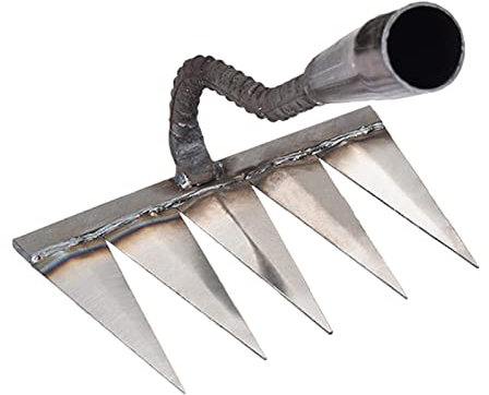 Garden Harke,Gartenrechen Delmkin Rechen Gartenharke Aus Metall,Harke Aus Gehärtetem Karbonstahl Zum Jäten Hacken Graben Und Auflockern Von Erde?4/5/6/7 Zinken?