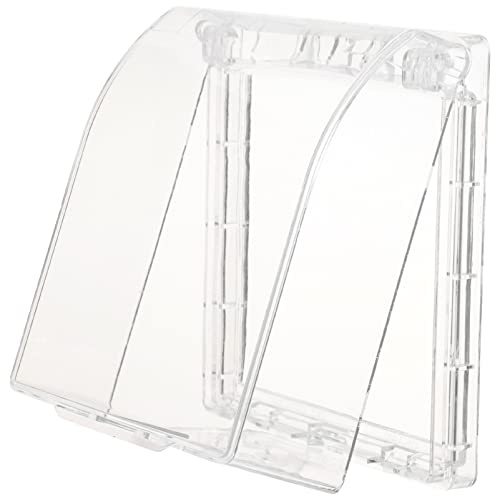 Yardwe Cubierta De Lluvia Para Timbre Exterior Caja Protectora Transparente De Plástico 4.9X3.9X1.8 Pulgadas Resistente Al Agua Para Uso En Jardín Y Hogar
