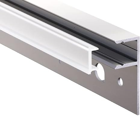MOLA Kakelprofil aluminium | 2 x 2 m rostfritt stål | ändlist för LED-remsor upp till 1 cm bredd | U-profil kakelskena + akrylskydd, mjölkvitt (opal) | aluminiumprofil slitstark