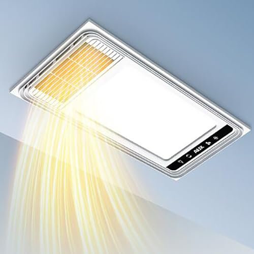 HAILM Extractor De Baño,Extractor Rectangular,Ventilador De Techo con Iluminación para Salón, Comedor, Dormitorio, Oficina con Control Remoto Inalámbrico