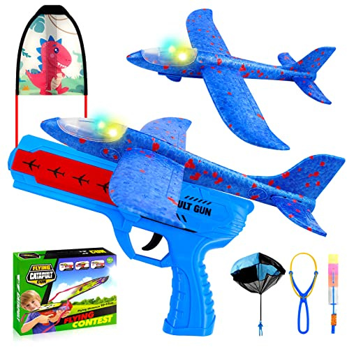 Flugzeug Spielzeug, Segelflugzeug mit Katapult Pistole