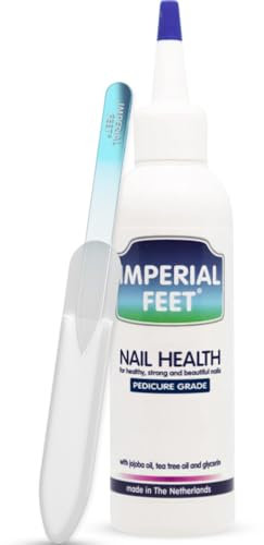 Nail Strengthener with Glass Nail File - Nail Strengthener and Growth for Damaged Nails - Yellow Nail Care Kit - Nail Growth Oil - Nail Hardener Extra Strong and Growth