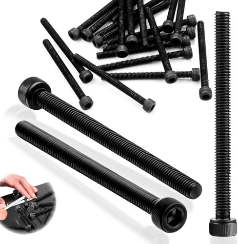 SWTYExt M6x70 mm Tornillo Hexagonal Interior 20 Piezas Tornillos Cilíndricos Rosca Completa Tornillos M6 DIN 912 de Acero Tornillo de Negro Clásico Tornillo M6 para Elementos de Fijación