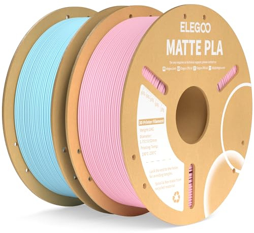 ELEGOO Matte PLA 3D Printer Filament Sakura Pink & Ice Blue 2KG 1.75mm