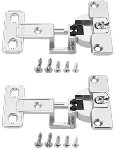 VGOL 2 juegos de bisagras de puerta de aleación de zinc de 250 grados de ángulo grande para armario, accesorios de fijación plegables con 10 tornillos (distancia del agujero 30 mm y 50 mm de ancho, 64