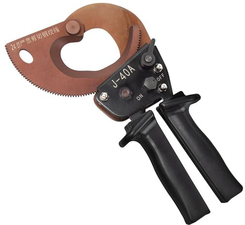 Tijeras de corte de cables, cortador de cables de trinquete, cortadores de alambre resistentes J40A de 300 mm², tijeras de cable de grado industrial, herramienta de corte manual, abrazadera de