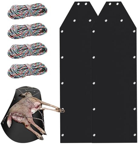 Deer Drag Schlitten – Vielseitiger Spielschlitten zum Schleppen von Ausrüstung | Tragbares Hirschschleppzubehör Set | Eisfischen und Schneeschlitten zum Transport von Brennholz, Ausrüstung und Spiel |