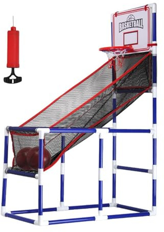 Gioco di tiro in campo da basket per bambini - Gioco di basket per bambini incluso punteruolo | La macchina da tiro a basket per bambini per la pratica arcade indoor migliora il pr