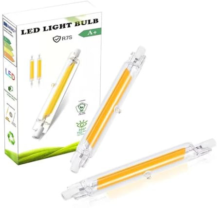EIMOPE R7S LED 118mm 20W Lampen Dimmbar Glühbirne, 20W ersatz für 100W 200W Halogenstab, R7S LED Leuchtmittel, Neutralweiß 4000K, 2000LM, 360° Strahlbeleuchtung, Kein Flackern, 2er Pack