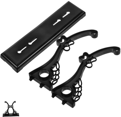 Alipis Chinese Style Hand Fan Holder and Display Stand Black Round Fan Bracket for Home and Office Decor Shelf