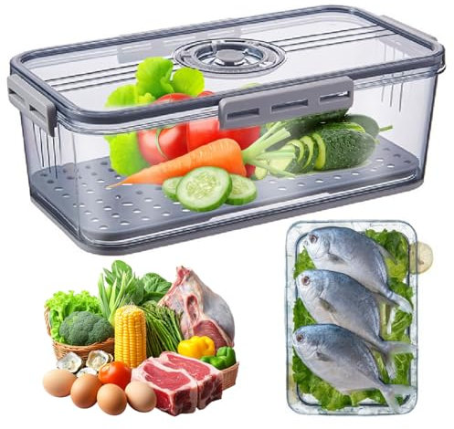 WANDGU 33×18×11cm Contenitore per Pane Ermetico: Scatola Cestino del Pane, Portapane con Coperchio, Tempistica per il Pan e, Cucina per la Freschezza del Pan e per il Pan e per Toast, Panini, Panini