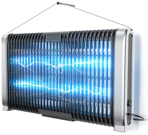 NIIYOCA Lampe Anti Moustique - Tueur d'Insectes Électrique 4200V 40W 120㎡, Piège à Moustiques Élimine Mouches, Guêpes, Moucherons, Utilisable en Intérieur Et Extérieur.