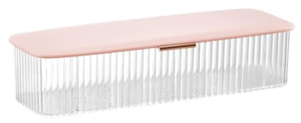 Storage Organizer for Daily Colored Contact Lenses, Minimalist Dustproof Daily Contact Lens Organizer,Disposable Contact Lens Dispenser,Clear Plastic Box for All Brands Daily Lens (Pink)