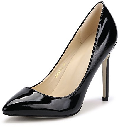 Women's Sexy Pointed Toe High Heels Patent Leather Slip-on Stilettos Pumps Evening Party Dress Shoes