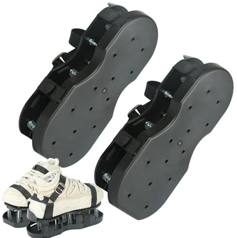 Genérico Scarpe ariose, prato scarpe da prato | Airator da pavimento con sfondo arricchito, strumento da prato, forniture per la cura del giardino per erbe da giardino, nero, Consulte la descripción