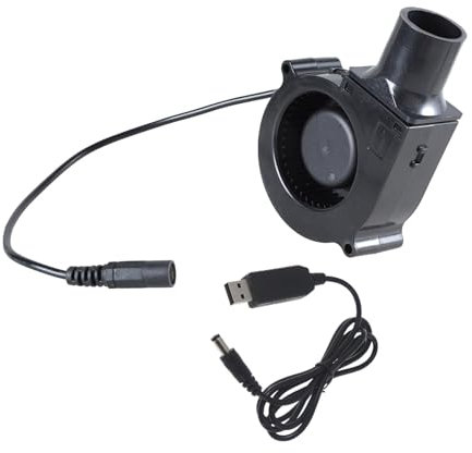 WOURRD Piccolo ventilatore per barbecue alimentato tramite USB, 3000 giri/min, cavo regolabile e a basso rumore, dispositivo essenziale per cucinare e raffreddare