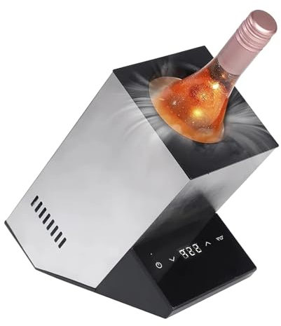 Electric Wine Cooler, Single Bottle Chiller for Wine and Champagne, Touch Control, for Wine Enthusiasts