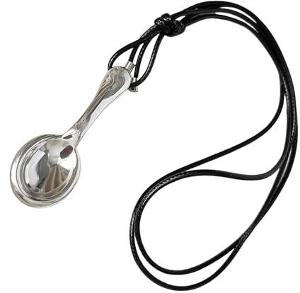 Elegant Silver Spoon Necklace with Handmade Braided String Stylish Neckchain for Special Occasions and Giving