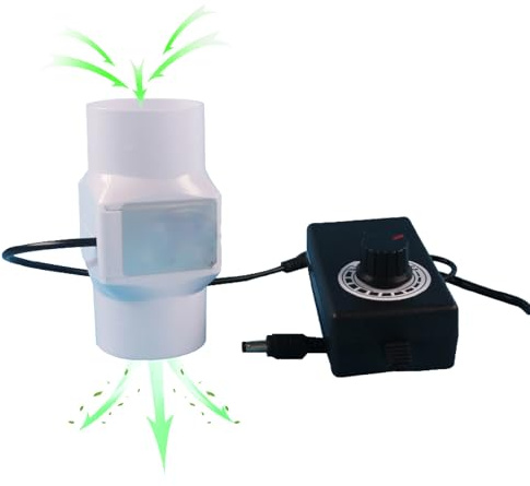 Ventilador tubular de 12 V y alto caudal, con conducto en línea de 5 cm, ideal for espacios pequeños, cocinas y proyectos de ventilación | Resistente al polvo y de larga duración(Adjustable speed)
