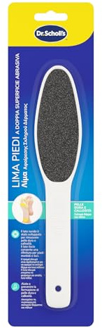 Dr. Scholl's Lima Piedi a Doppia Superficie Abrasiva con Cristalli di Diamante per Calli e Duroni, Due Superfici per Diverso Grado di Abrasione, Impugnatura Antiscivolo