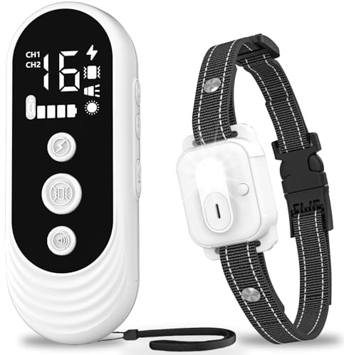Collier De Dressage pour Chien,Collier Electrique pour Chien Portée de 3km,Mode Lumière Nocturne,1-50 Niveaux d’Entraînement, BIP Vibration Choc, Adapté à Tous Les Chiens,Étanche Rechargeable