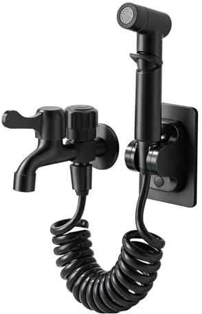 Bidet Handbrause, Handbrause Toilette Waschbecken mit 3M Federschlauch, Edelstahl WC Dusche, Wandhalterung, Bidet Brause für WC, Dusche, Spüle Reinigung