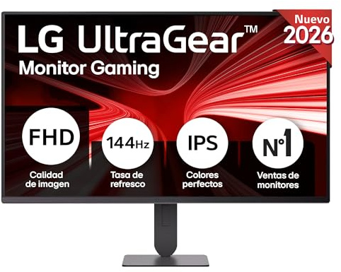 LG Monitor Gaming Ultragear™ 27G414B-B.AEU | Serie G4 (2026) | 27 pollici | IPS 16:9 | 144Hz | 5ms (GtG) | Risoluzione FHD 1920x1080 | sRGB 99% | NVIDIA® G-Sync® e AMD FreeSync™ 1