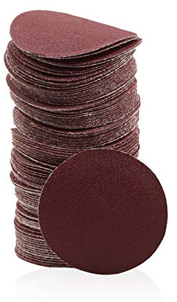 SPEEDWOX 100PCS 2 180 Grit Sanding Discs, Hook and Loop No Hole Sandpaper | 2 Inch Sander Disc No Hole Design, for Drill Grinder Rotary Tools, Wood Metal Paint Sanding