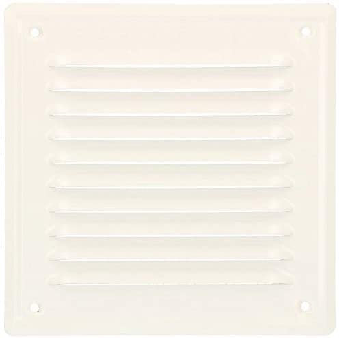 KOTARBAU® Air Vent Grille Cover 165 mm x 165 mm (6.5 x 6.5 inch) White Galvanized Steel Duct Ventilation Mesh Insect Protection Louver Powder Coated
