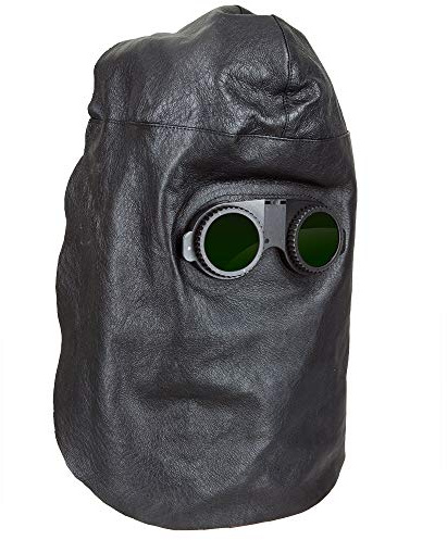 SCAPP WIG-Lederhaube mit austauschbarer Klappbrille, Ledermaske, Schweißerhaube, Schweißermaske