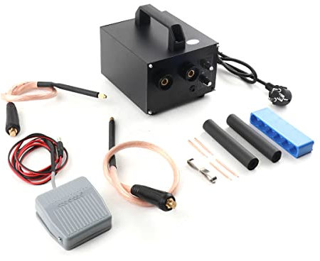 Lfhelper Punktschweißgerät CX4500 Punktschweißmaschine Set Mikrocomputer Mini-Schweißgerät 6700W Mini Spot Welder mit Fuß Pedal 20ms-1s Zeitverstellbar 220V 50HZ für 0,25 mm vernickelte Stahlplatte