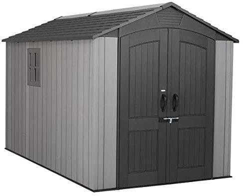 Lifetime 7ft x 12ft (2.14 x 3.57m) Wood Look Storage Shed - Model 60311U Weather Resistant