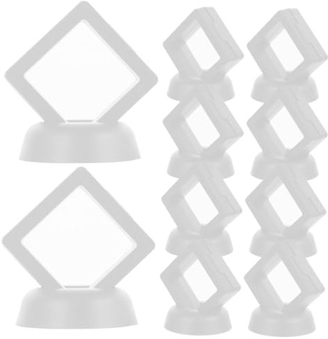 MUSISALY 10 Stück Schwimmende Displayhalter Für Schmuck Transparente Vitrine Mit Sockeln Kleiner Schmuckkästchen Für Ringe Halsketten Armbänder Schwebende Präsentationsbox Für
