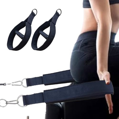 Pilates correas de doble anillo: accesorios de bucle de pie, bandas de doble resistencia, cables de aptitud ajustable | Correas y duraderas diseñadas para mejorar la flexibilidad y el entrenami