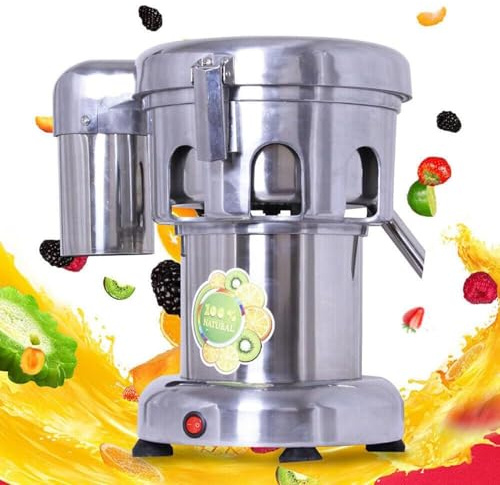Commercial Centrifugal Juice Extractor, Stainless Steel Professional Drink Mixer for Home, Automatic Fruit Squeezer Machine, Countertop Juicer
