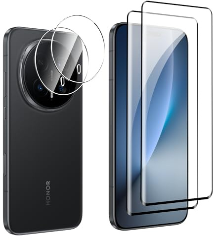 FDHYFGDY Schutzfolie für Honor Magic 8 Pro für Panzerglas, 2+2 Stück Kameraschutz und Glasschutzfolie,9H Härte, Anti-Bläschen HD Displayschutz für Honor Magic 8 Pro