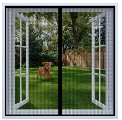 HTCSZL Sur Mesure Moustiquaire Fenêtre Magnétique, Moustiquaire Porte Fenetre Sans Perçage Maille Ultra Fine, Moustiquaire Autocollante pour Fenêtre, Fermeture Automatique