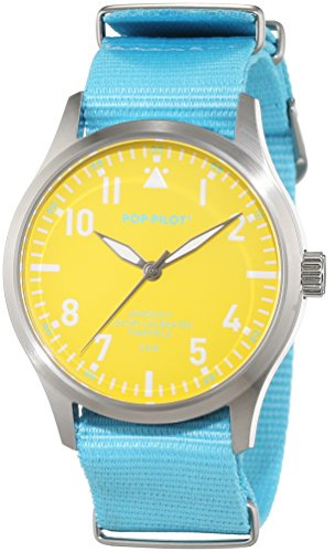 Pop-Pilot Fliegeruhr P4260362630031, blau/gelb
