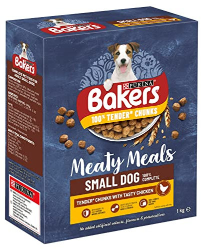 Bakers Meaty Meats with Tasty Chicken Small Dog, 1 kg (Pack of 1)
