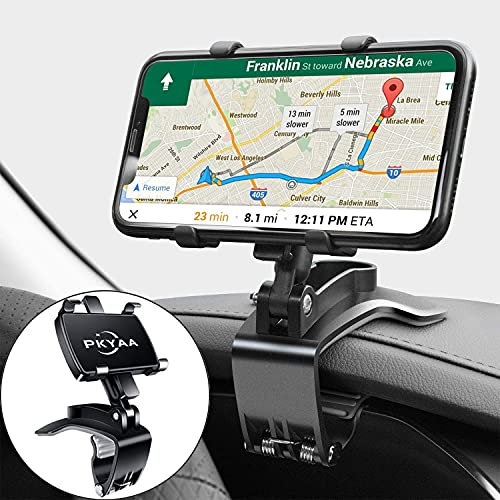 Anteel Car Dashboard Phone Holder, Rotating Dashboard Clip Cell Phone Holder, 360-Degree Rotation Mobile Clip Stand for 4 to 7 inches Smartphones