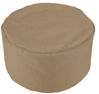 chilly pilley Asiento Taburete Puf Puf con Relleno De Eps Cojines De Asiento Redondos para Niños Y Adultos Muchos Colores A Elegir (Beige)
