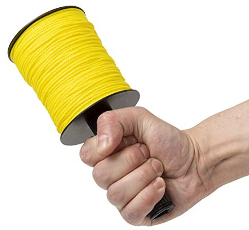 IPEA Filo per Edilizia Professionale con Impugnatura - Bobina da 100 Metri - Filo da Muratore in Polipropilene diametro 2 mm per Cantieri, Costruzioni, Lavori Stradali, Lavori in Casa