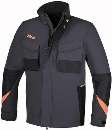 BETA 7653G XS Bekväm och robust arbetsjacka i fyrvägs stretchtyg i nylon och spandex med nötningsbeständiga förstärkningar – antracitgrå, antracitgrå, XS