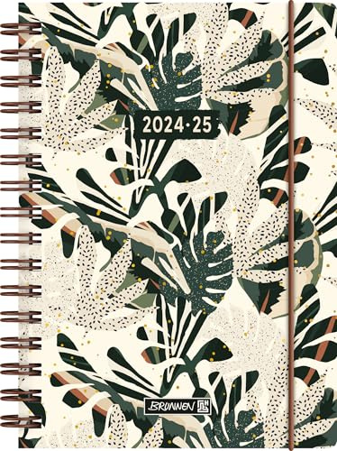 BRUNNEN Schülerkalender (2024/2025) „Little Plants“, 1 Seite = 1 Tag, A5, 352 Seiten, mehrfarbig