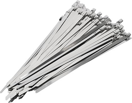 Lot de 200 Serre-câbles en Acier Inoxydable, Serre-câbles Métalliques Autobloquants, Attaches Zippées Sécurisées pour la Gestion des Fils, Kit de Tuyau de 4,6 Mm de Largeur, Très