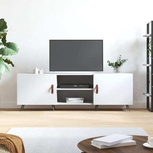 ShGaxin 829068 Meuble TV en bois d'ingénierie blanc 150 x 30 x 50 cm
