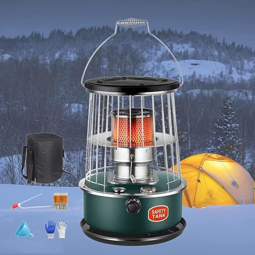 WXPXYBF Calentador de Queroseno portátil para Interiores, sin Electricidad, Multifuncional, para Acampar, Estufa de calefacción de Emergencia, Capacidad del Tanque de Combustible de 6 l